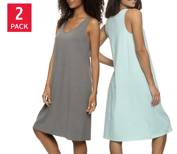 Felina Ladies' Cotton Modal Stretch Sleeveless Sleep Dress (2-pack)